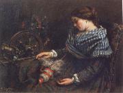 Gustave Courbet The Sleeping Spinner oil painting